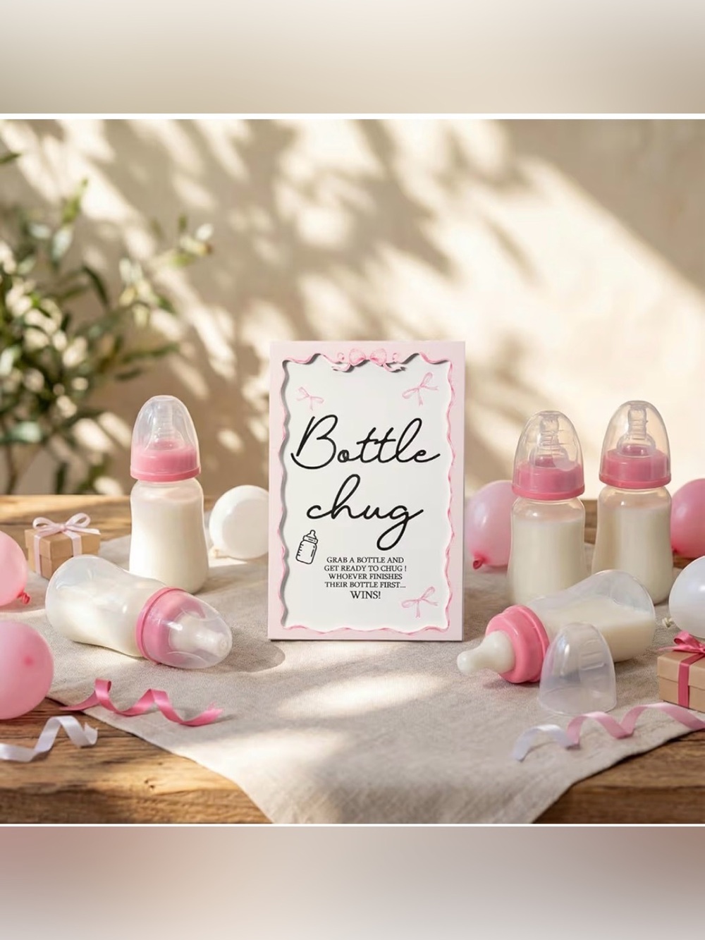Bottle Chug Baby Shower Game